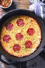 Crustless Pizza 2 Ingredients Recipe Crustless Pizza Recipes Low Carb Pizza