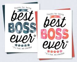 If your office is like mine then you get a birthday card from the boss with a little personal note. Boss S Day Card Thanks For Being The Best Boss Ever Etsy Bosses Day Cards Birthday Card For Boss Best Boss Ever
