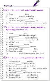 Underline the adjectives in the following sentences and identity their kind. Grade 4 Grammar Lesson 10 Kinds Of Adjectives Grammar Lessons English Adjectives Good Grammar