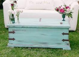 This table is chipboard, hardboard, model from ikea lacc. Antique Coffee Table Trunk Turquoise Only Platinum Event Rentals