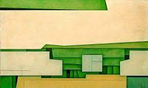 Verde Azul Amarillo 1969 Gunther Gerzso Art Representational Art Geometric Art
