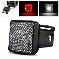 Modifystreet Red White Led Hitch Cover Light With Running Brake Reverse Functions For Truck Towing Trailer Or Suv Class Iii 2 Receiver Walmart Com Walmart Com