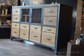 Buffet Industriel 8 Tiroirs 4 Portes Esprit Campagne Chic Muebles Estilo Industrial Vajillero Muebles Industriales