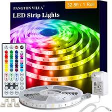 Brelong led human bedside sensor light strip for bedroom bed. Led Strip Lights 32 8 Ft Rgb 5050 Led Lights For Bedroom Room Kitchen Home Decor Diy Color Led Light Strip Kit With 44 Key Remote And Power Supply Amazon Ca Tools Home Improvement