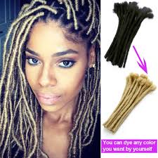 By bleaching or dying the dreadlocks in different colors such as red streaks or ashy and blonde highlights, the black men can make their dreads unique. Buy Sedfzo Loc Extensions Human Hair Handmade Dreadlock Extensions For Women Men Can Be Dyed Can Be Curled And Bleached Natural Black 10inch 120 Locs 0 24inch Thickness Online In Indonesia B08p2vht7q