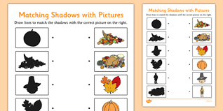 Thanksgiving phonics worksheets good teachers help children master these skills with an engaging variety of activities in mr carter s first grade reading class each student has a personal basket of. Thanksgiving Shadow Matching Worksheet