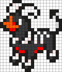 Houndoom Pokemon Bead Pattern Kandi Pattern Pokemon Bead Pixel Art Pokemon Pokemon Cross Stitch