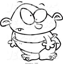 This coloring page is my free gift for you when you sign up for my newsletter! Vector Of A Cartoon Toddler Boy Standing In A Diaper Coloring Page Outline By Toonaday 14543