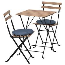Tarno Table 2 Chairs Outdoor Black Acacia Gray Brown Stained Light Brown Stained Steel Ikea In 2020 Outdoor Chairs Brown And Grey Outdoor Tables