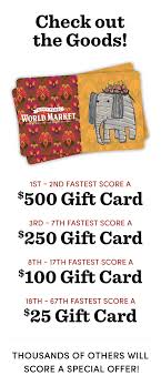 Cost plus world market is an american chain of specialty/import retail stores, selling home furniture, decor, curtains, rugs, gifts, apparel. Cost Plus World Market Is Giving Away Over 60 Gift Cards And Other Special Offers Sometime Soon Opt In Now To Be Cost Plus World Market Gift Card World Market