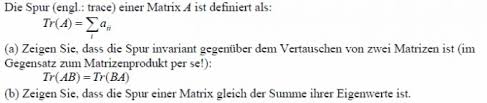The row's cells can then be established using a mix the <tr> element should be styled using css. Aufgabe Zur Spur Einer Matrix Mathelounge