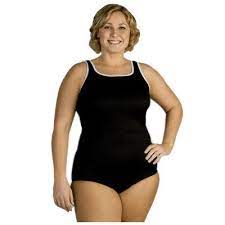 Chlorine Resistant Polyester One Piece Plus Size Swimsuit Available In Black Or Blue Plus Size Swimsuits Plus Size Swimsuits