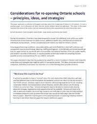 Ontario schools need to reopen. Dr Carol Campbell On Twitter New Two Reports Released Today Considerations For Re Opening Ontario Schools Principles Ideas Strategies Https T Co Lnbzdbhcux A Gentle Return To School Go Slow To Go Fast