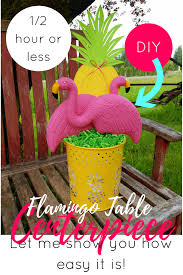 Flamingo And Pineapple Table Centerpiece 1 2 Hour Or Less Diy Free Printables Cherry On Top Crafts Flamingo Party Decor Flamingo Birthday Party Flamingo Centerpiece