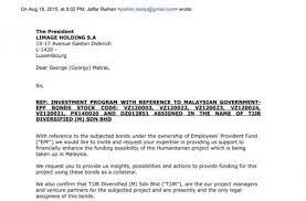 All these or any other situation demands a specific letter that will deal the requirement or the situation. Epf Bonds Time To Investigate Fully The Claims Of Forgery Sarawak Report