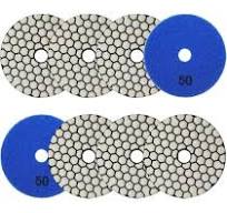 4" Diamond Wet Polishing Pads Grit 200 - 6PCS For Granite, Marble, Quartz |  Flexible Pads For Angle Grinder, Countertops