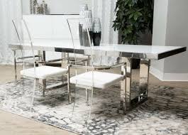 Aico distinctive furniture designs by michael amini. Amini State Street Rectangular Glass Top Dining Table By Michael Amini Ai 9016000 116