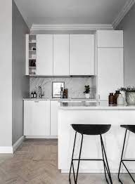 A Beautiful Elegant Small Space Apartment In Stockholm Small Condo Kitchen Scandinavian Kitchen Design Small Apartment Kitchen Decor