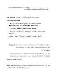 Cv help improve your cv with help from expert guides. Pdf Cv Of Prof Amina Namma Al Thwani A Brief Professional Curriculum Vitae Specialization Medical Microbiology And Immunogenetic Professional Specialties 1 Diagnosis Of Pathogenic Microorganisms Conventional And Molecular Methods 2 Routine And