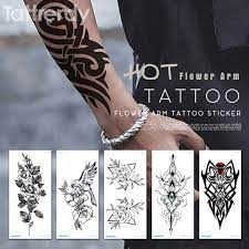 Watercolor tattoo designs are also preferred on the shoulder and here is a rose watercolor tattoo on the shoulder of this girl. Temporary Tattoo Sticker For Men Shoulder Tattoos Black Sketches Tattoo Designs Shoulder Arm Sleeve Tattoo Fake Boys Body Art Temporary Tattoos Aliexpress