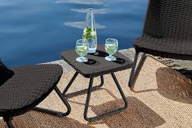 What are the shipping options for wicker patio conversation sets? Buy Keter Resin Wicker Patio Furniture Set With Side Table And Outdoor Chairs Dark Grey Online In Vietnam B06y4c6zxz