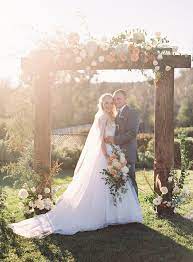 I'm particularly loving the pretty pinks in today's mood board and especially when paired with organic garden greens! Simple Romantic Spring Garden Wedding