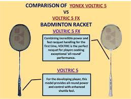 Comparison Of Yonex Voltric 5 Vs Voltic 5fx Khelmart Org