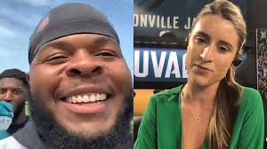 How good is Jawaan Taylor?, He was able to do an interview while also  blocking Pro Bowler Josh Allen (from the camera).