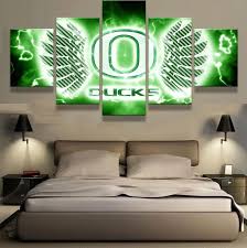 5 Panel Oregon Ducks Wall Art Cheap For Living Room Wall Decor Cheap Wall Art Wall Decor Living Room Room Wall Decor