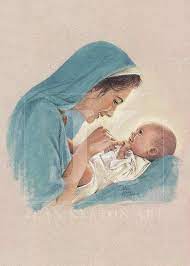 Mary And Baby Jesus Jean Keaton Art