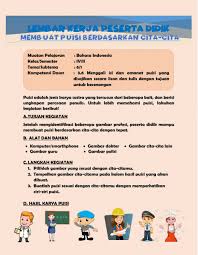 Lkpd Membuat Puisi Berdasarkan Cita Cita Worksheet