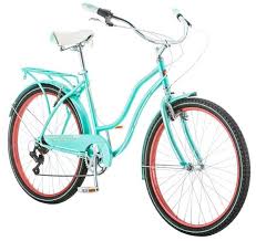 Schwinn 26 Inches Women S Perla 7 Speed Cruiser Bike Bicycle Light Blue Red S5477c Cruiser Bicycle Beach Cruiser Bikes Comfort Bike