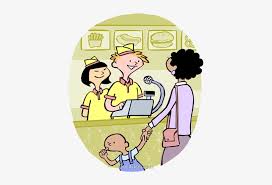 From condiments to desserts, hot dogs to vegetables and even people eating, cooking or buying food! Mother With Child Ordering Fast Food Royalty Free Vector Buy Fast Food Clipart Free Transparent Png Download Pngkey