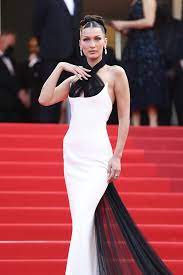 Check spelling or type a new query. Bella Hadid Wears A Black And White Column Gown At Cannes Film Festival In 2021