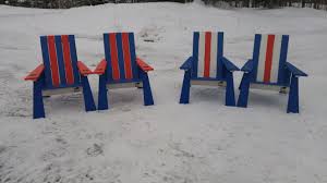 Red White Blue Muskoka Chair Lifestyle Furniture Adirondack Chairs