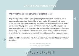 Focusing on your foundation and building the pose from the ground up reduces. Should Christians Practise Yoga With Grace X Strength Facebook