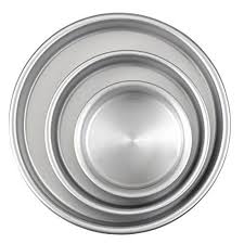 Aluminum Round Cake Pans 3 Piece Set With 8 Inch 6 Inch And 4 Inch Cake Pans Cake Pan Set Round Cake Pans Wedding Cake Pans
