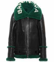 Shearling Lined Leather Jacket Balenciaga Balenciaga Jacket Genuine Leather Jackets Jackets