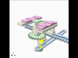 Rack Pinion Mechanism 5 Youtube Mechanical Gears Mechanical Design Motion Design