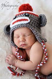 Newborn Sock Monkey Photo Prop Select Size Baby Sock Etsy In 2021 Crochet Sock Monkeys Sock Monkey Hat Crochet Baby Boy Hat