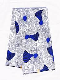 African Fabric White Blue African Print Fabric African Fabric By The Yard Wax Print Ankara Fabric African Dress Fabric English Gold African Print Fabric African Fabric Printing On Fabric