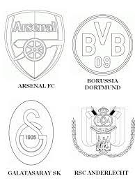 coloring page uefa champions league 2015 group d arsenal fc borussia dortmund galatasaray sk rsc anderlecht 4 coloriage licorne mia et moi