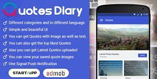 Quotes Diary Android App Android App Design App Template Design Mobile App Templates