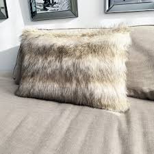Faux fur wolf cushion kilburn and scott new 40cm by 60cm feather filled. Throw Pillow 40x60 Cm Fake Fur Wolf Beige Creme Indigo Island Amsterdam