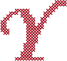 This pattern creates a monogram of the letter y. Cross Stitch Corsiva Alphabet Embroidery Designs 52 Design Set