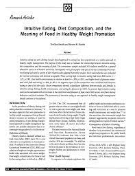 How to use intuitive in a sentence. Pdf Intuitive Eating Diet Composition And The Meaning Of Food In Healthy Weight Promotion