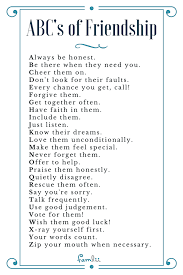 The Abcs Of Friendship Poem Famlii Real Friendship Quotes Best Friend Poems Friendship Day Poems