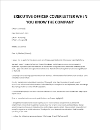 Don't include these things in your cover letter. Executive Officer Cover Letter