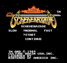 Magic Of Scheherazade The Usa Title Screen Science Fiction Art Retro Classic Video Games Video Game Logos