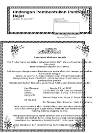 Untuk itulah surat undangan rapat sangat diperlukan. Contoh Surat Undangan Rapat Panitia Pernikahan Berbagi Cute766